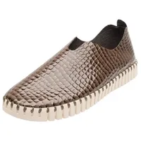 Ilse Jacobsen TULIP3031 Slipper Flexible Laufsohle, Naturkautschuk, Kroko-Muster braun 40 EU