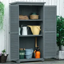 Outsunny Gartenschrank 0,87 x 0,47 m Grau