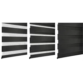 GARDINIA Doppelrollo Easyfix 100 x 150 cm schwarz
