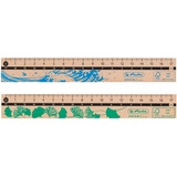 Herlitz Lineal 17cm Holz, beidseitig bedruckt, braun (50033614)