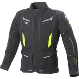 BÜSE Agadir Textiljacke wasserdicht Schwarz/Neon-Gelb/Grau - 48