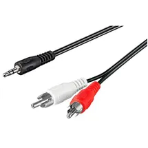 goobay Audiokabel 3,5mm-Stereo-Stecker / 2x Cinch-Stecker 1,5m (50018)