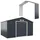 homasis GOPLUS Gerätehaus 8,67 m2 3,40 x 2,55 m Grau
