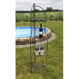Ambiente Haus Eckregal 4 Böden 157 cm Antikbraun