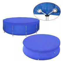 vidaXL Poolabdeckung PE Rund blau 540 cm