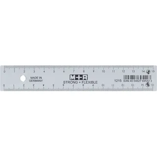 Möbius + Ruppert M + R Lineal STRONG + FLEXIBLE 15,0 cm, glasklar