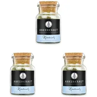 Ankerkraut Kräutersalz, klassiches Salz mit Kräuter, wie Oregano, Basilikum und Petersilie, 100 g im Korkenglas (Packung mit 3)