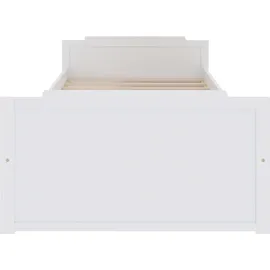 vidaXL Massivholzbett 90 x 200 cm Weiß