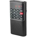 Kleines Tragbares Radio, Wiederaufladbares Mini-radio Mit Aufnahmefunktion, Schwarz
