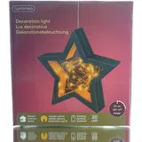 Kaemingk Micro-LED Stern Schwarz & Bernsteinfarben Ø 18 cm 30 Lichter