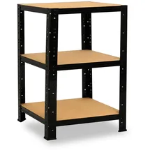 shelfplaza Schwerlastregal Stahl 90x50x50 cm schwarz 3 Böden