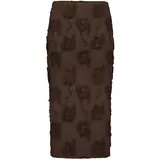 Zero Midirock Damen Braun 34