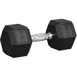 HOMCOM Gummi-Hantel Metall, Gummi