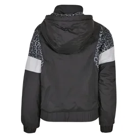 URBAN CLASSICS Mixed Jumper Over Jacke Black / Snow Leo / Light Asphalt 4XL