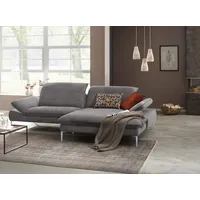 W.Schillig Ecksofa »enjoy&MORE«, mit Sitztiefenverstellung, Füße silber matt, Breite 294 cm grau