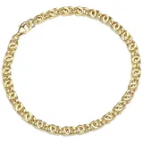 FIRETTI Goldarmband FIRETTI "Schmuck Geschenk Gold 333 Tigeraugen-Armkette" Gr. 23, gold (gelbgoldfarben), Armbänder, Damen, 23, Gelbgold 333, Goldarmband, Made in Germany