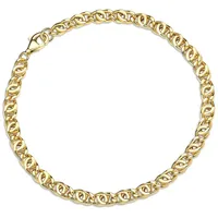 FIRETTI Goldarmband FIRETTI "Schmuck Geschenk Gold 333 Tigeraugen-Armkette" Gr. 23, gold (gelbgoldfarben), Armbänder, Damen, 23, Gelbgold 333, Goldarmband, Made in Germany
