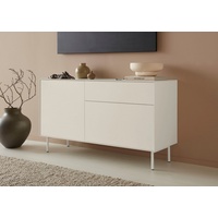 LeGer Home by Lena Gercke Lowboard »Essentials«, Breite: 127 cm, MDF lackiert, Push-to-open-Funktion, grau