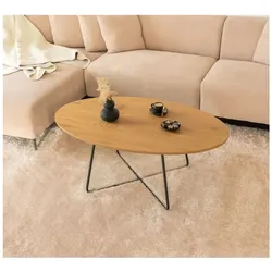 Couchtisch Oval NOVARIS - Farbauswahl Oiled Oak