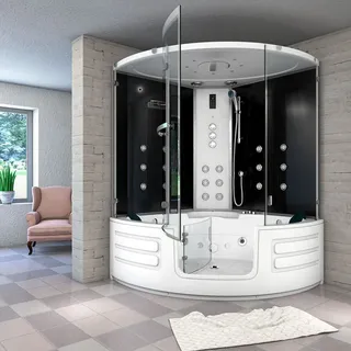 AcquaVapore Dampfdusche Whirlpool Dusche Duschkabine K70-SW-TH-EC-SC 150x150cm