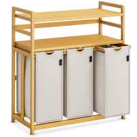 ADEL DREAM AdelDream Wäschekorb 150 l, 3 Fächer 2 Regale, Wäschesortierer