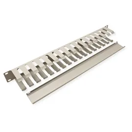 Value 19-Zoll-Frontplatte 1 HE mit Rangierkanal 40 x 60 mm, grau