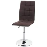 MCW Esszimmerstuhl MCW-C41, Stuhl Küchenstuhl, höhenverstellbar drehbar, Stoff/Textil braun
