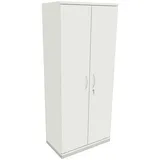 fm Büromöbel Aktenschrank abschließbar für 5 Ordnerhöhen Breite 80 cm »Sidney« weiß, 80x186.9x44.2 cm