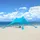 SoBuy Strandmuschel Hellblau 300x300x200cm Funktional