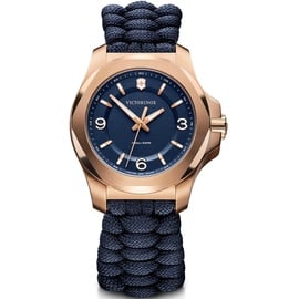 Victorinox I.N.O.X. V 37mm Damenuhr, 241955 Roségold-Blau