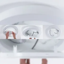 Paulmann LED Deckenleuchte Volea IP44 3000K 470lm / 1650lm 230V 3,5 / 1x13W dimmbar Weiß/Silber