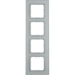 Berker 10146414 Glasrahmen 4fach B.7 alu