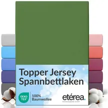 etérea Himmlische Qualität Spannbettlaken Jersey-Baumwolle 140 x 200 - 160 x 200 cm Grün