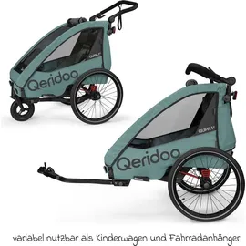 Qeridoo Qupa 1 Plus Kinderfahrradanhänger blau