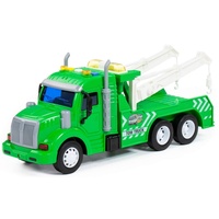 Polesie Abschleppwagen LKW Kinder Spielzeug PROFI grün Schwungrad Fahrzeug