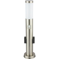V-Tac Edelstahl Steh Lampe Außen Steckdosen Bewegungsmelder Garten Wege