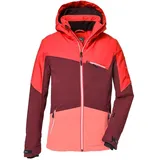 KILLTEC Mädchen Skijacke/Funktionsjacke mit abnehmbarer Kapuze und Schneefang, wasserdicht KSW 182 GRLS SKI JCKT, koralle, 140,