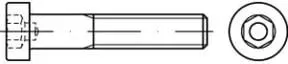 DIN 6912 Zylinderkopf-Schaftschraube niedrige Form M24x60 Stahl 8.8 galvanisch verzinkt Innensechskant