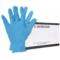 Reis Nitril-Handschuhe Einweghandschuhe Nitril Einweg Blau Weiss NEU AUSVERKAUF blau L