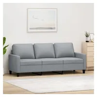 vidaXL 3-Sitzer-Sofa Hellgrau 180 cm Stoff