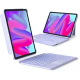 Inateck Tastatur Hülle für iPad Air 6 11 Zoll 2024,iPad Air 5/4 10.9 Zoll,iPad Pro 11 Zoll 4/3/2/1,Hoch-/Querformat Ständer,Abnehmbare Touchpad mit 7-Farbiger Hintergrund Beleuchtung,QWERTZ, KB04111