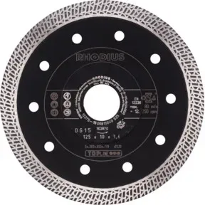RHODIUS TOPline DG15 X-LOCK Diamanttrennscheibe 125 x 10,0 x 1,4 x 22,23 mm