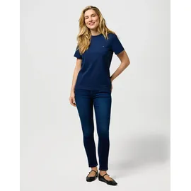 Wrangler Skinny-fit-Jeans "SIENNA", Damen, Gr. 30, Länge 34, nightshade, Denim/Jeans, Obermaterial: 82% Baumwolle, 8% Lyocell, 8% Polyester, 2% Elasthan, unifarben, skinny fit lang, Jeans, im Five-Pocket Style