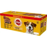 PEDIGREE Adult 40x100 g - Gemischte Aromen in Sauce Alleinfuttermittel für ausgewachsene Hunde