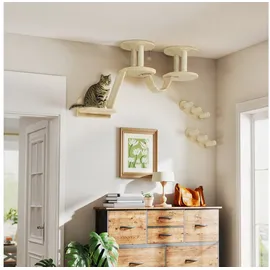 PawHut Kletterwand 158 x 38,5 x 83 cm beige