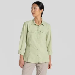 Craghoppers Damen NosiLife Adventure III Langarmbluse - 10 - Bud Green
