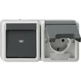 Gira Kombination Wippschalter/Steckdose 16 A 250 V~ Grau 1 St.
