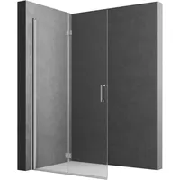 Boromal - Walk in Dusche Duschwand 90x195 cm Falttür Dusche Duschtrennwand 6mm ESG-Sicherheitsglas