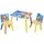 Woltu Kindertisch mit 2 Stühlen 60 x 44 x 60 cm MDF mehrfarbig
