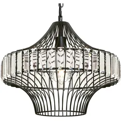 Westinghouse Pendelleuchte Kristallglas Schwarz mit 1 Lampe